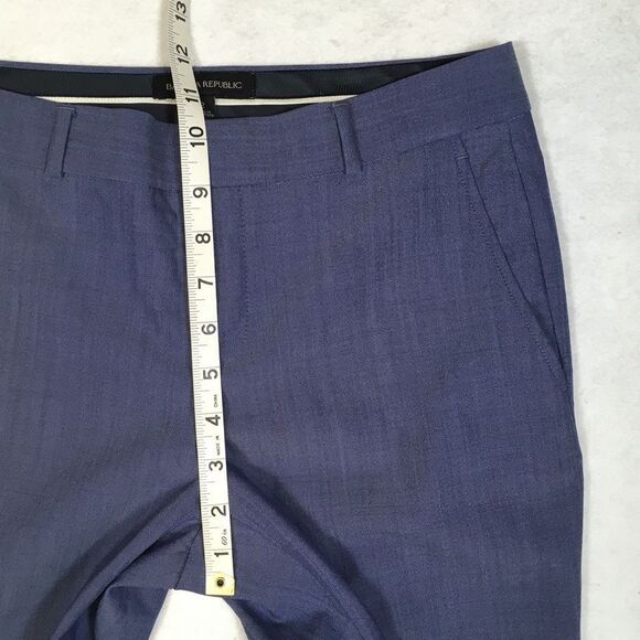 Banana Republic Wool Dress Pants Womens 2 Blue Slim Straight Leg Office Work - Picture 8 of 11